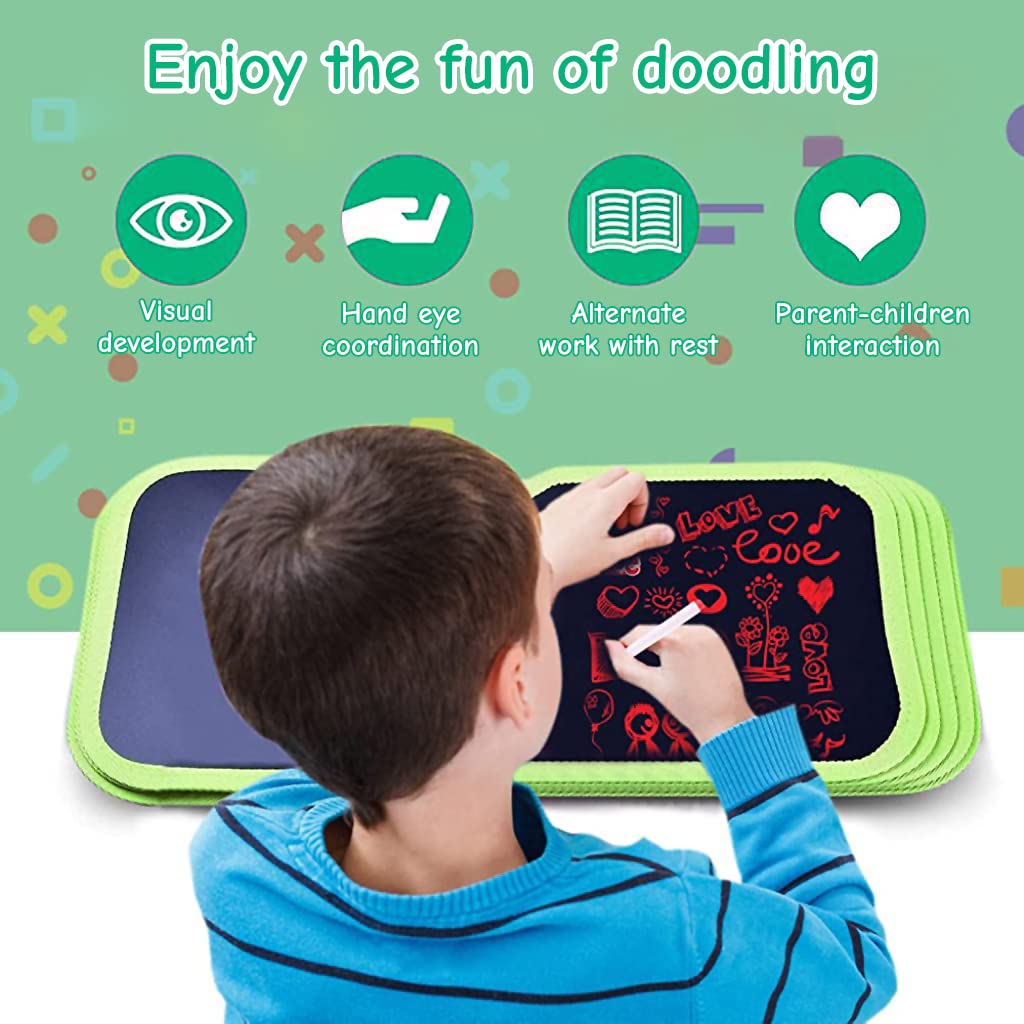 PATPAT Erasable Doodle Drawing Books, 14 Pages Reusable Drawing Pads with 12 Water-Soluble Chalk Markers for Children, Preschool Art Toy, Portable Writing Painting Gift Set for Boys and Girls PATPAT Erasable Doodle Drawing Books, 14 Pages Reusable Drawing Pads with 12 Water-Soluble Chalk Markers for Children, Preschool Art Toy, Portable Writing Painting Gift Set for Boys and Girls